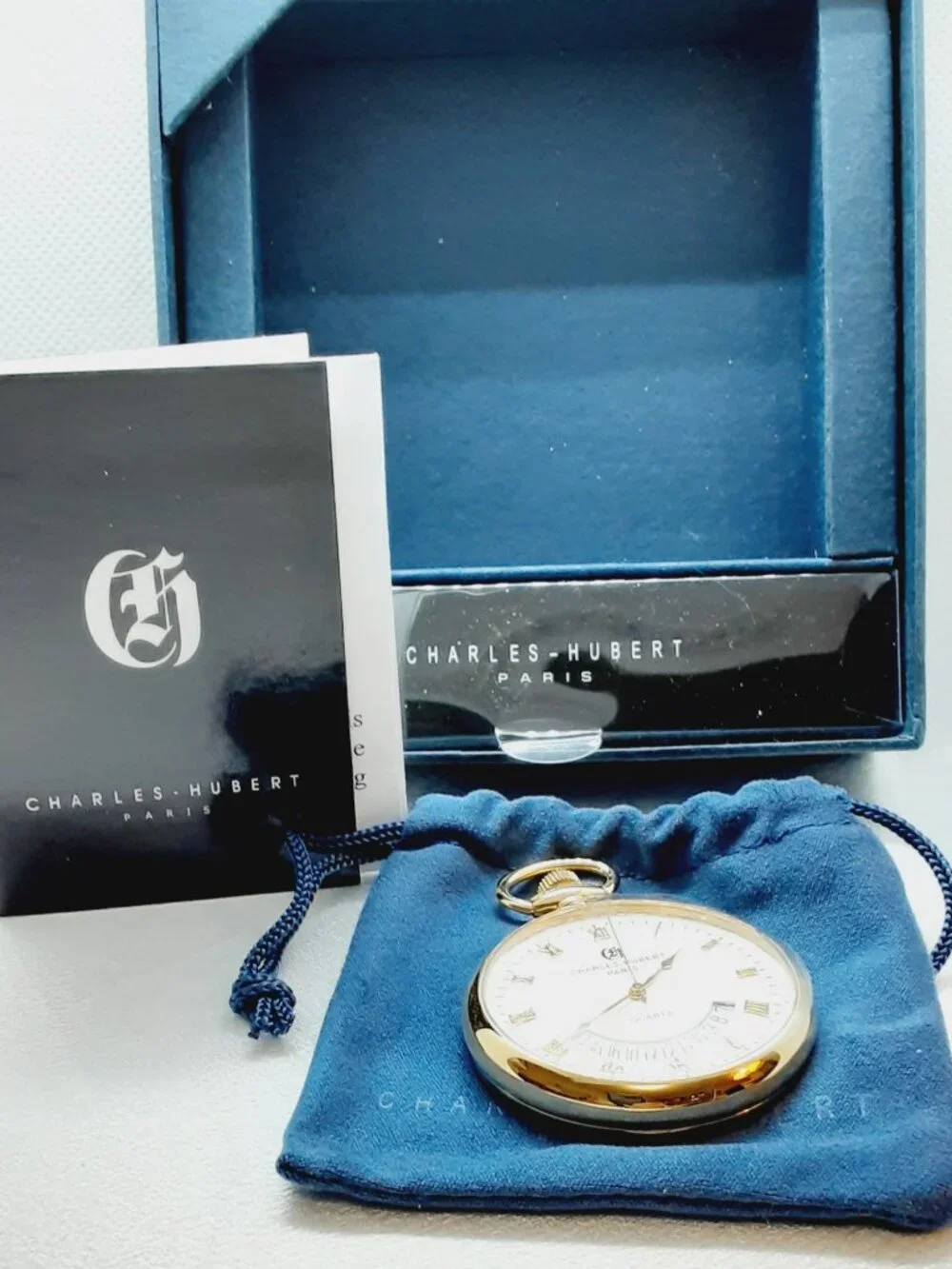 2 HOSTS PICKED NEW Charles Hubert Paris Pocket Watch - Picture 9 of 14